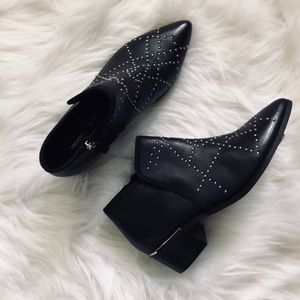 Black Studded Leather Booties - Nordstrom